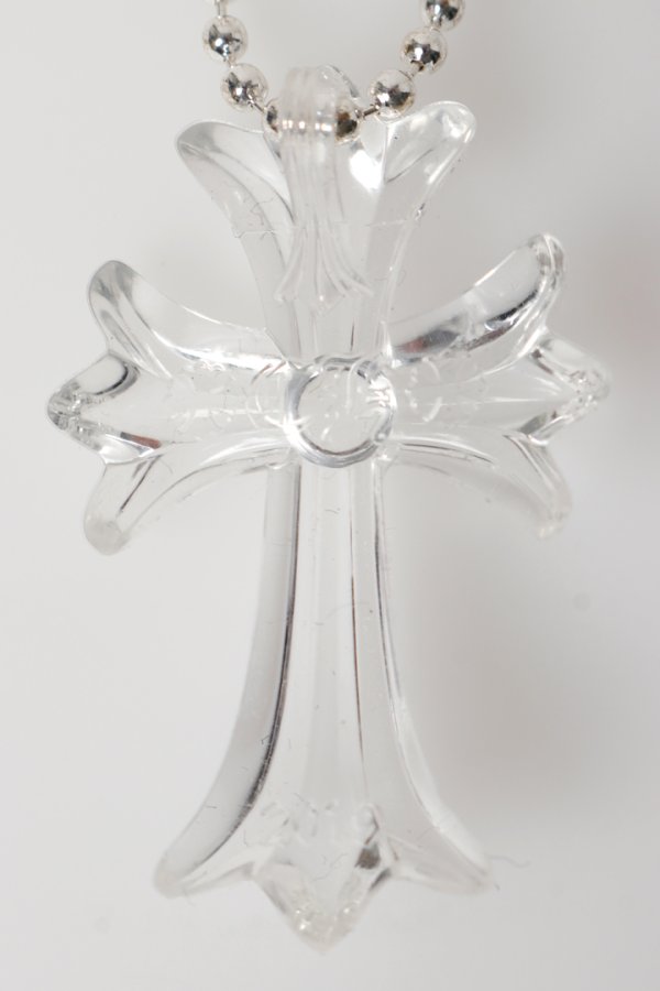 画像2: CHROME HEARTS クロムハーツ クリアーシリコンCHクロス ボールチェーン ネックレス{-BFS} (2)