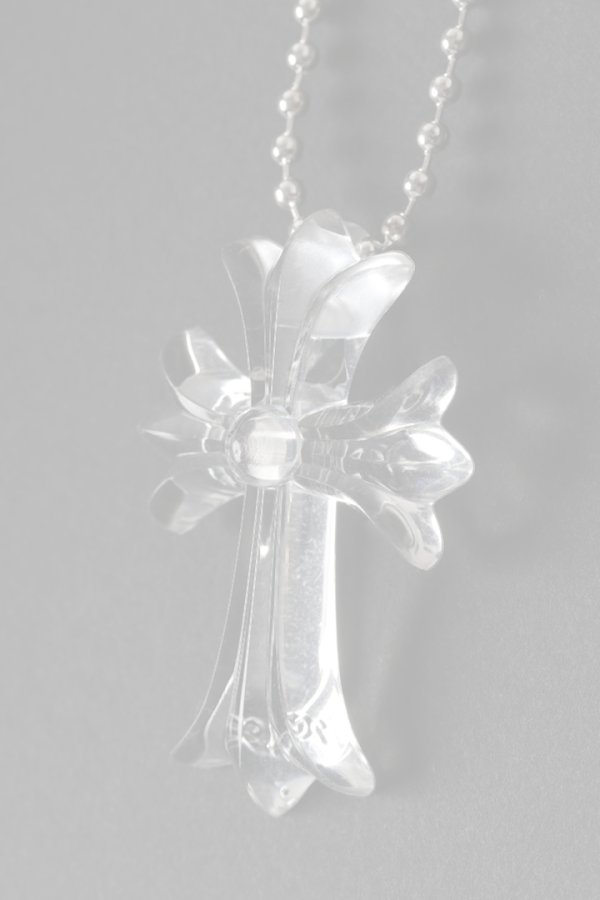 画像3:   CHROME HEARTS クロムハーツ クリアーシリコンCHクロス ボールチェーン ネックレス {-BFS}  :CH202604-04-CLR-F  (3)