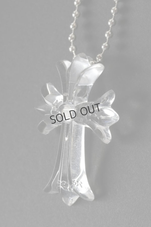 画像3: {SOLD}CHROME HEARTS クロムハーツ クリアーシリコンCHクロス ボールチェーン ネックレス{-BFS} (3)
