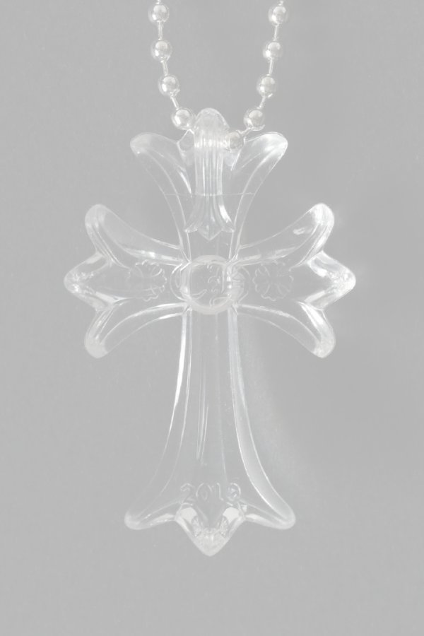 画像4:   CHROME HEARTS クロムハーツ クリアーシリコンCHクロス ボールチェーン ネックレス {-BFS}  :CH202604-04-CLR-F  (4)