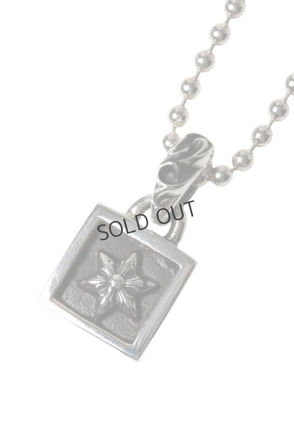 画像1: {SOLD}★新品 インボイス付 CHROME HEARTS クロムハーツ CHARM-FRAMED／フレームド スターチャーム ボールチェーン ネックレス{-BFS} (1)