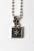 画像2: CHROME HEARTS クロムハーツ フレイムド スターチャーム ボールチェーン ネックレス{-BFS} (2)