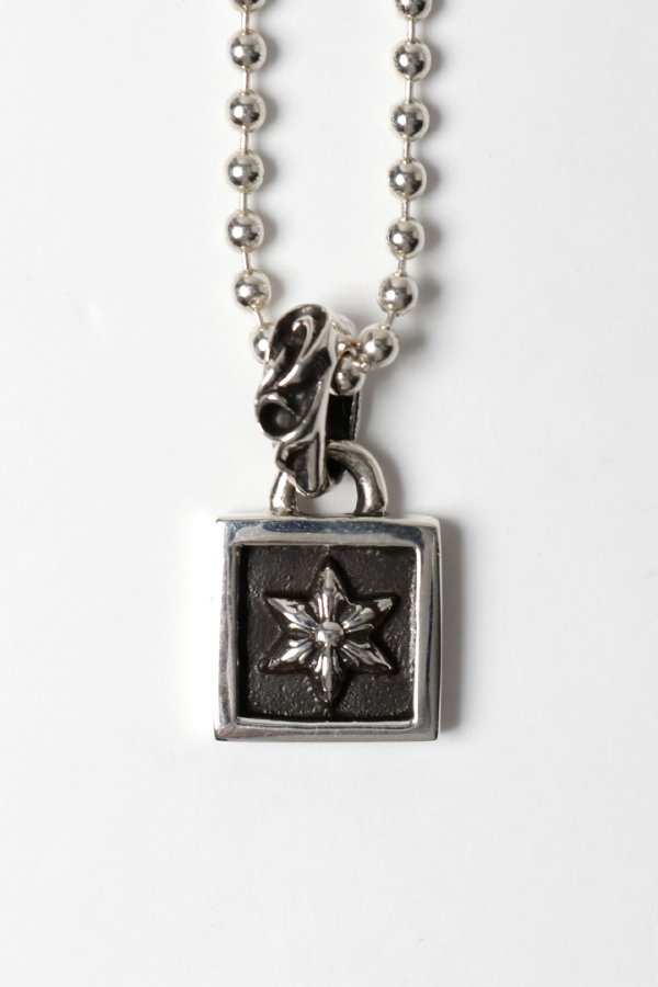画像2: CHROME HEARTS クロムハーツ フレイムド スターチャーム ボールチェーン ネックレス{-BFS} (2)