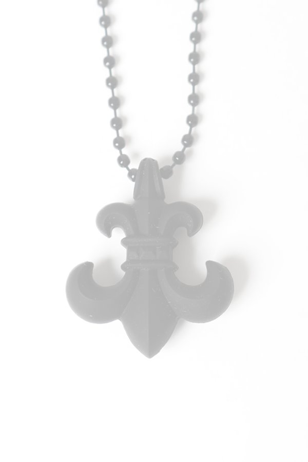 画像2:   CHROME HEARTS クロムハーツ PENDANT-BS FLEUR - SLCN／BSフレア ボールチェーン シリコンネックレス {-BFS}  :CH202604-07-BLK-F  (2)