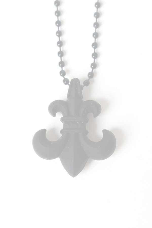 画像3:   CHROME HEARTS クロムハーツ PENDANT-BS FLEUR - SLCN／BSフレア ボールチェーン シリコンネックレス {-BFS}  :CH202604-07-BLK-F  (3)