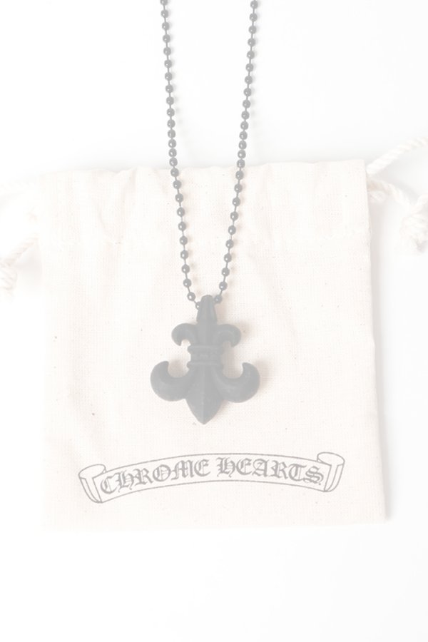 画像5:   CHROME HEARTS クロムハーツ PENDANT-BS FLEUR - SLCN／BSフレア ボールチェーン シリコンネックレス {-BFS}  :CH202604-07-BLK-F  (5)
