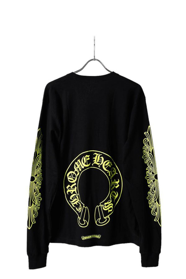 画像1: CHROME HEARTS クロムハーツ ホースシュー L/S Tシャツ{-BFS} (1)