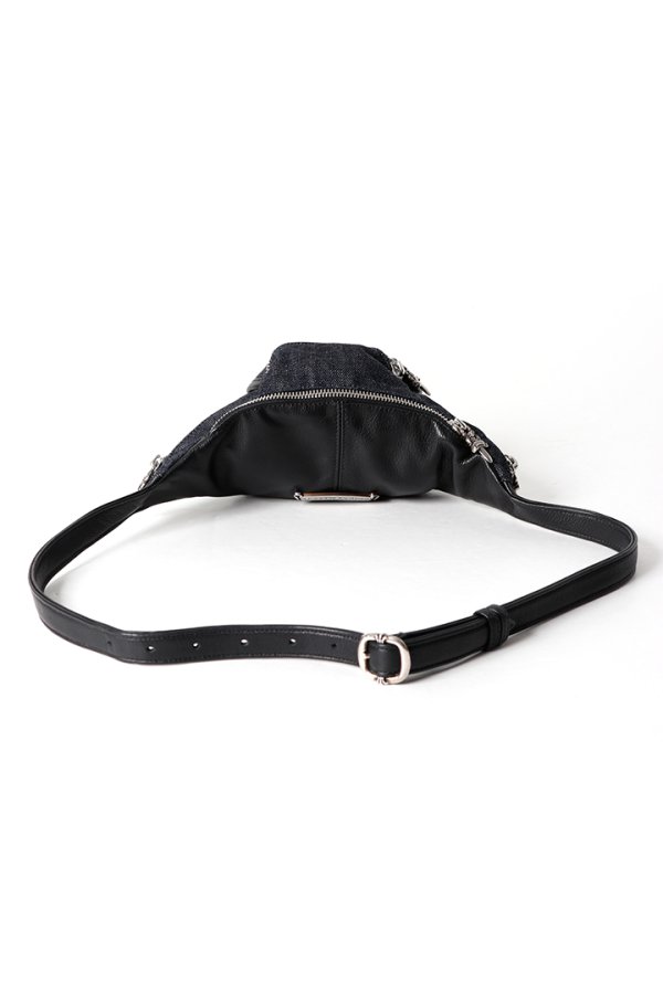 画像3: CHROME HEARTS クロムハーツ ミニスナットパック インディゴデニム×ブラックレザー{-BFS} (3)