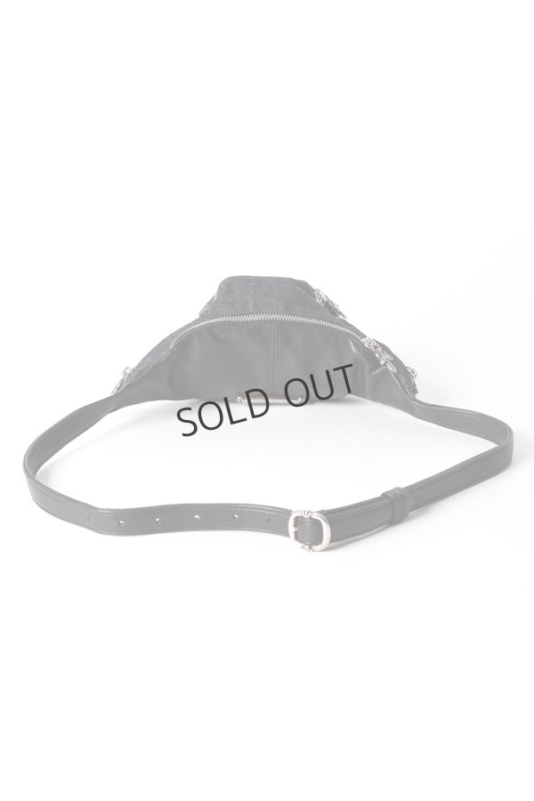 画像3: {SOLD}CHROME HEARTS クロムハーツ snat bag mini denim／ミニスナットパック インディゴデニム×ブラックレザー{-BFS} (3)