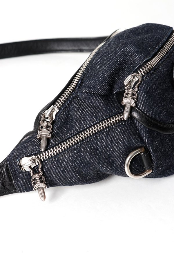 画像4: CHROME HEARTS クロムハーツ ミニスナットパック インディゴデニム×ブラックレザー{-BFS} (4)