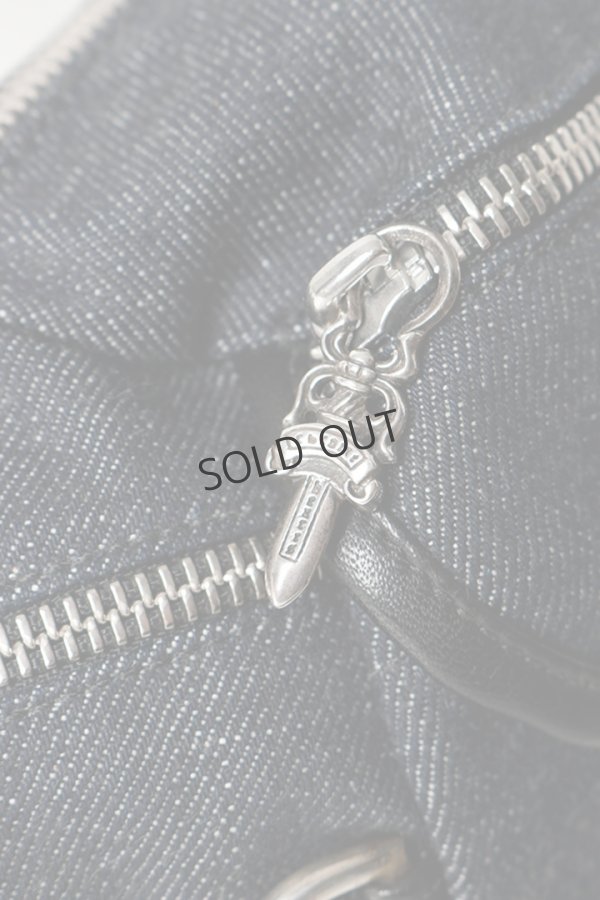 画像5: {SOLD}CHROME HEARTS クロムハーツ snat bag mini denim／ミニスナットパック インディゴデニム×ブラックレザー{-BFS} (5)