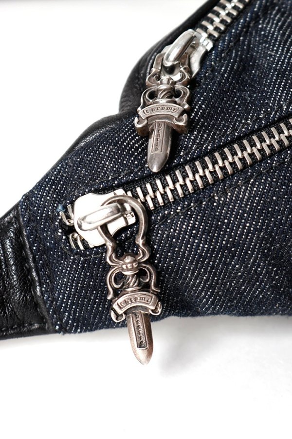 画像6: CHROME HEARTS クロムハーツ ミニスナットパック インディゴデニム×ブラックレザー{-BFS} (6)