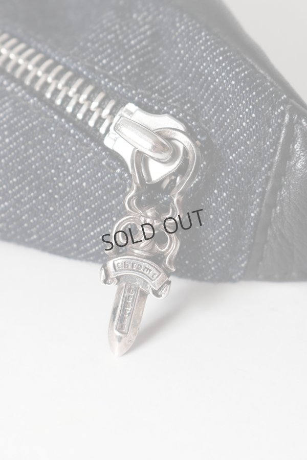 画像7: {SOLD}CHROME HEARTS クロムハーツ snat bag mini denim／ミニスナットパック インディゴデニム×ブラックレザー{-BFS} (7)