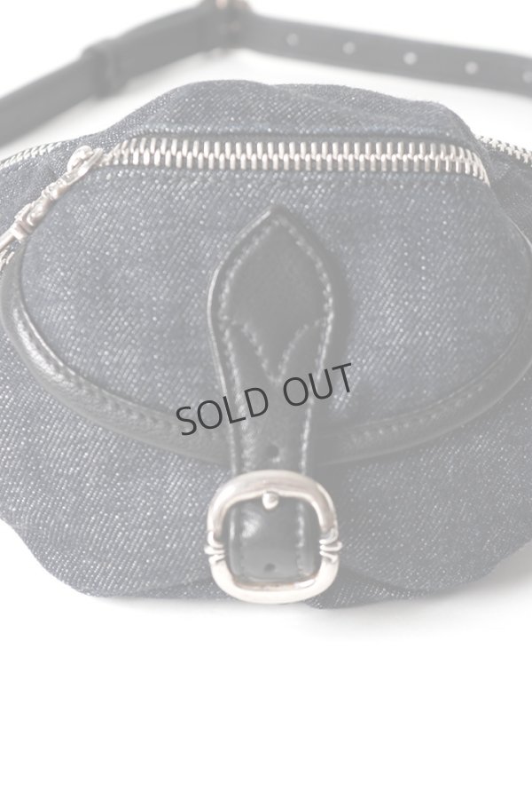 画像9: {SOLD}CHROME HEARTS クロムハーツ snat bag mini denim／ミニスナットパック インディゴデニム×ブラックレザー{-BFS} (9)
