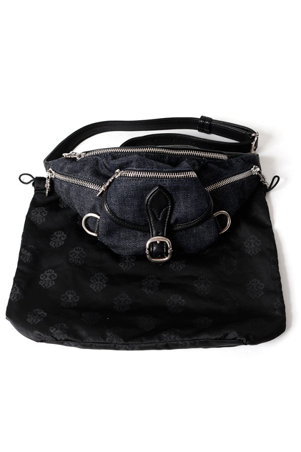 画像12: CHROME HEARTS クロムハーツ ミニスナットパック インディゴデニム×ブラックレザー{-BFS} (12)
