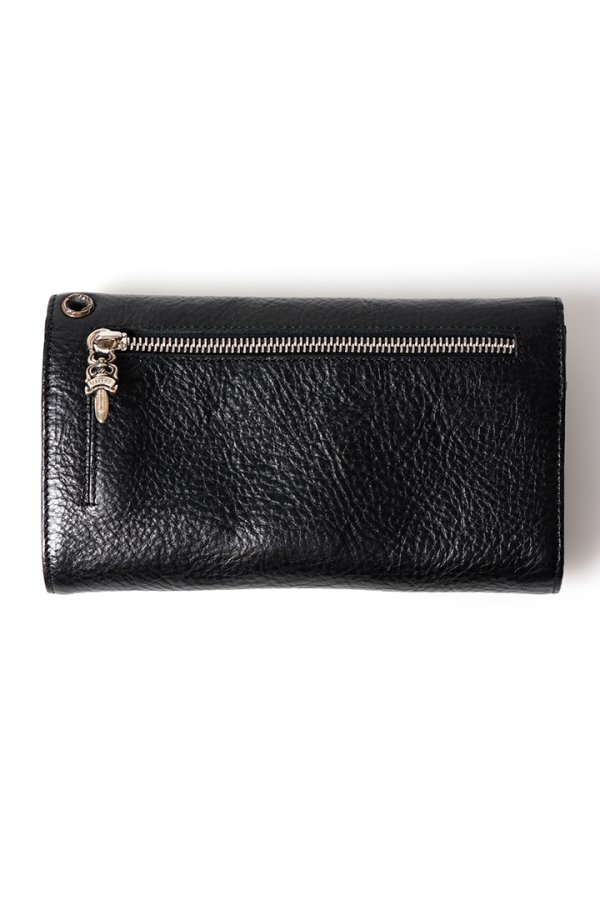画像2: CHROME HEARTS クロムハーツ WALLET-WAVE-BLK HVY WT LTHR／ウェーブウォレット{-BFS} (2)