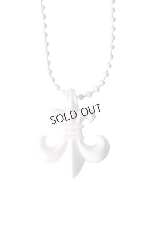 画像1: {SOLD}CHROME HEARTS クロムハーツ PENDANT-BS FLEUR-SLCM／BSフレア ボールチェーン シリコンネックレス{-BFS} (1)