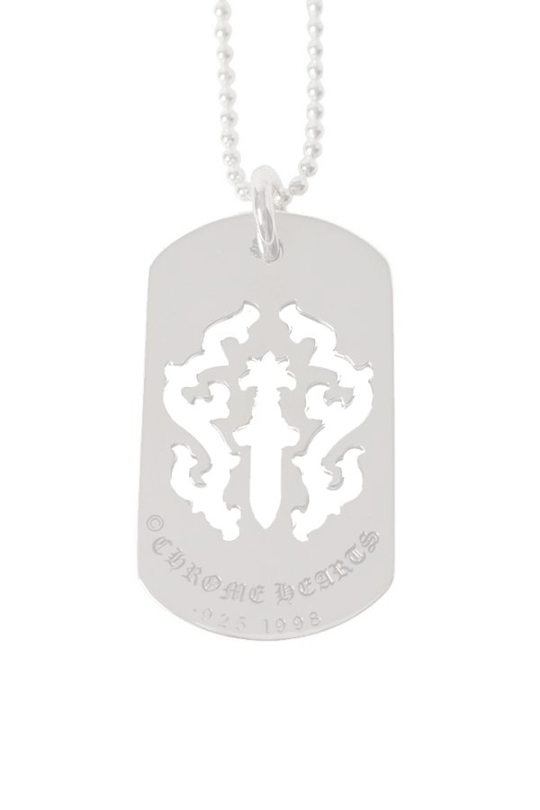 画像1: CHROME HEARTS クロムハーツ DOG TG-DAGGER-SLV-Ncklce／ダガー ドッグタグ ペンダント{-BFS} (1)