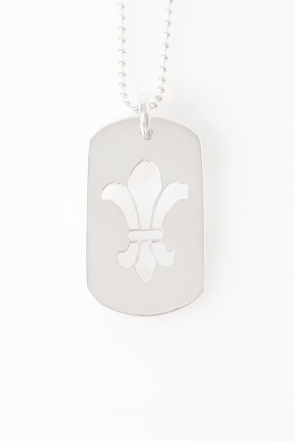 画像2:  {SOLD} CHROME HEARTS クロムハーツ DOG TG-CH FLEUR-SLV-Ncklce／フレア ドッグタグ ペンダント {-BFS}  :CH202606-24-F  (2)