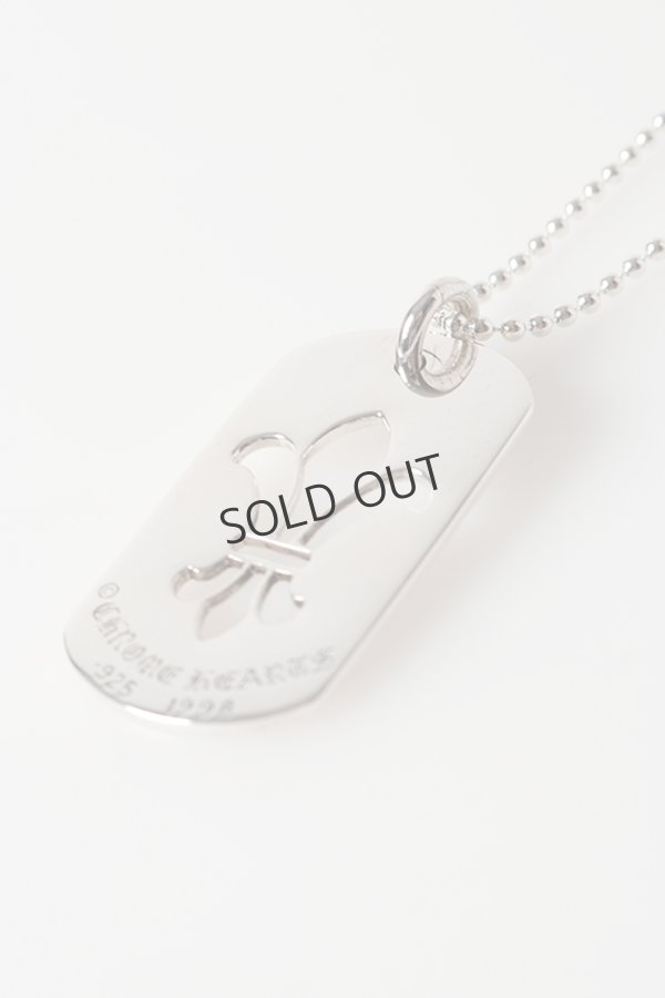 画像4: {SOLD}★海外買付 新品 インボイス付 CHROME HEARTS クロムハーツ DOG TG-CH FLEUR-SLV-Ncklce／フレア ドッグタグ ペンダント{-BFS} (4)