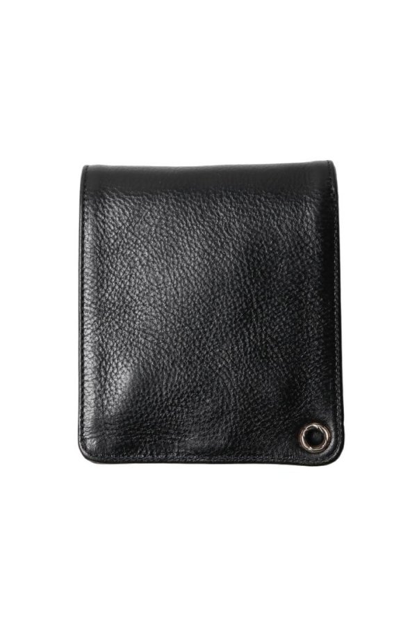 画像2: ★新品 インボイス付 CHROME HEARTS クロムハーツ WALLET-1 SNAP BLK HVY WT LTHR-／ワンスナップクロスボタン レザーウォレット{-BFS} (2)