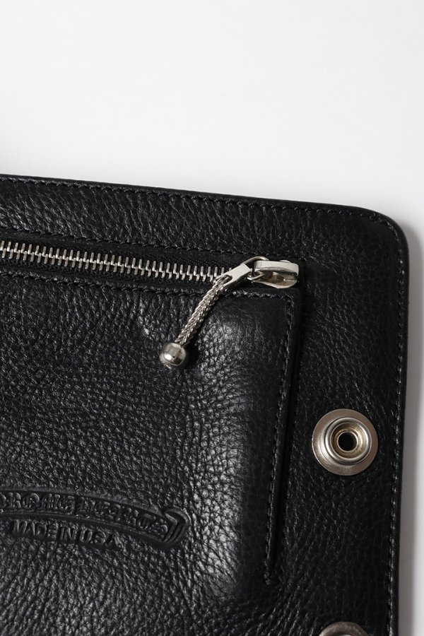 画像7: ★新品 インボイス付 CHROME HEARTS クロムハーツ WALLET-1 SNAP BLK HVY WT LTHR-／ワンスナップクロスボタン レザーウォレット{-BFS} (7)