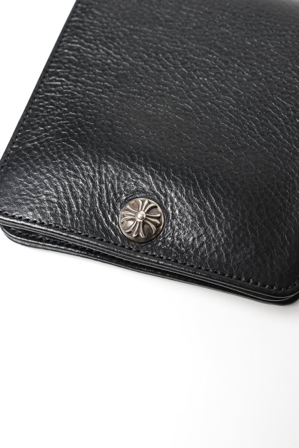 画像10: ★新品 インボイス付 CHROME HEARTS クロムハーツ WALLET-1 SNAP BLK HVY WT LTHR-／ワンスナップクロスボタン レザーウォレット{-BFS} (10)