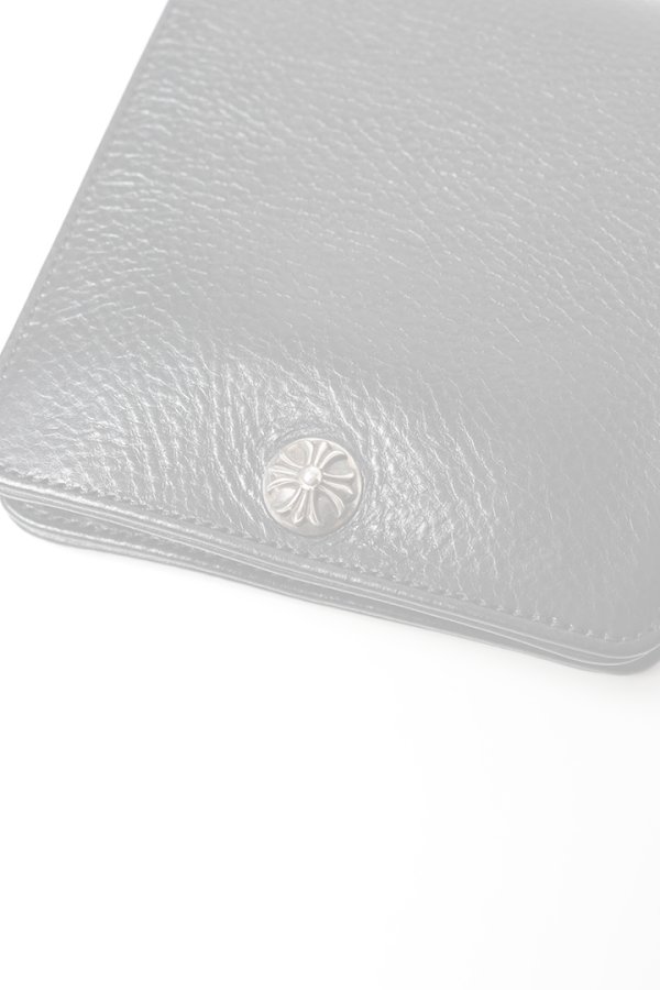 画像10:   CHROME HEARTS クロムハーツ WALLET-1 SNAP BLK HVY WT LTHR-／ワンスナップクロスボタン レザーウォレット {-BFS}  :CH202607-01-F  (10)