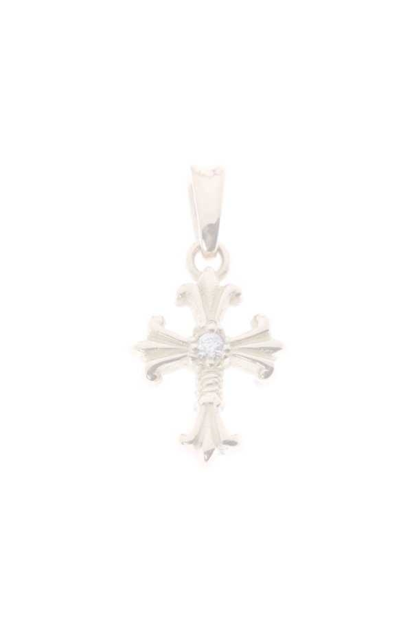 画像1:   TRAVIS WALKER トラヴィスワーカー MINI DOUBLE CROSS CHARM 18K YELLOW GOLD w/CENTER DIAMOND {-AIA}  :CHY108-D-GLD-F  (1)