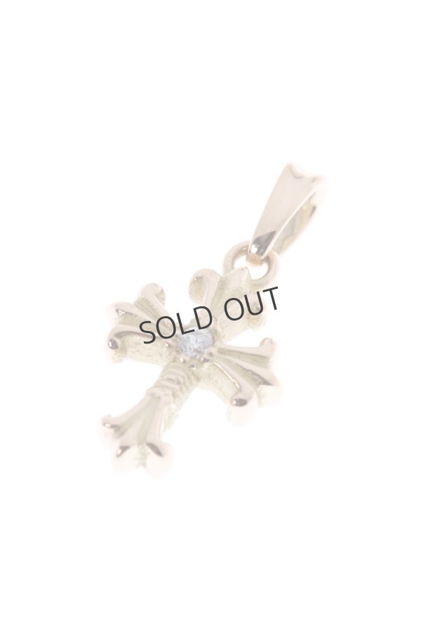 画像2: {SOLD}TRAVIS WALKER トラヴィスワーカー MINI DOUBLE CROSS CHARM 18K YELLOW GOLD w/CENTER DIAMOND{-AIA} (2)