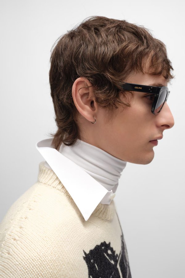 画像5: CELINE セリーヌ ブラックフレーム 41 サングラス / アセテート CELINE 3 DOTS Acetate Sunglasses{E-} (5)