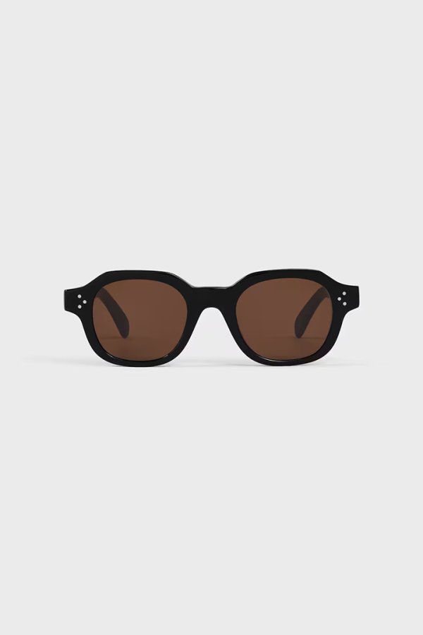 画像2: CELINE セリーヌ ブラックフレーム 60 サングラス / アセテート CELINE 3 DOTS HD Acetate Sunglasses (2)