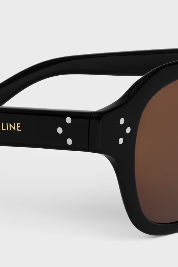 画像3: CELINE セリーヌ ブラックフレーム 60 サングラス / アセテート CELINE 3 DOTS HD Acetate Sunglasses (3)