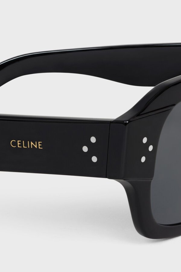 画像2: CELINE セリーヌ ブラックフレーム 61 サングラス / アセテート CELINE 3 DOTS HD Acetate Sunglasses (2)