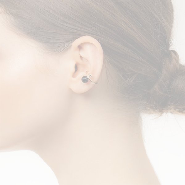 画像4:   Hirotaka ヒロタカ Bumble Bee Onyx & Gold Ear Cuff{-BAS} (4)
