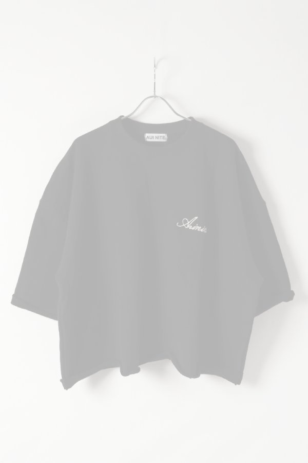 画像1:   AUI NITE アウィナイト cutoff embroidery logo sweat{-BFS} (1)
