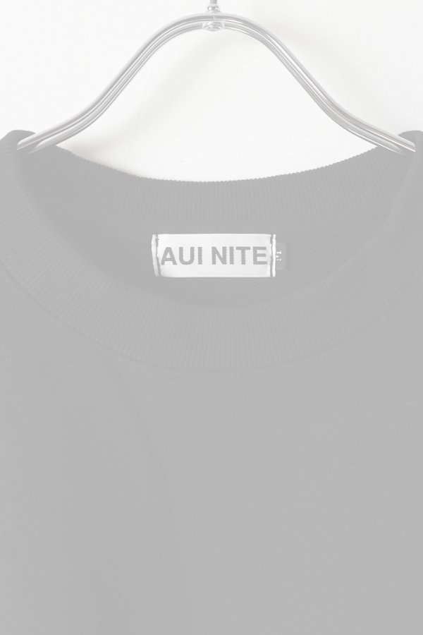 画像2:   AUI NITE アウィナイト cutoff embroidery logo sweat{-BFS} (2)
