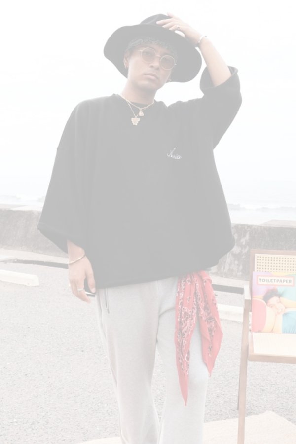 画像10:   AUI NITE アウィナイト cutoff embroidery logo sweat{-BFS} (10)