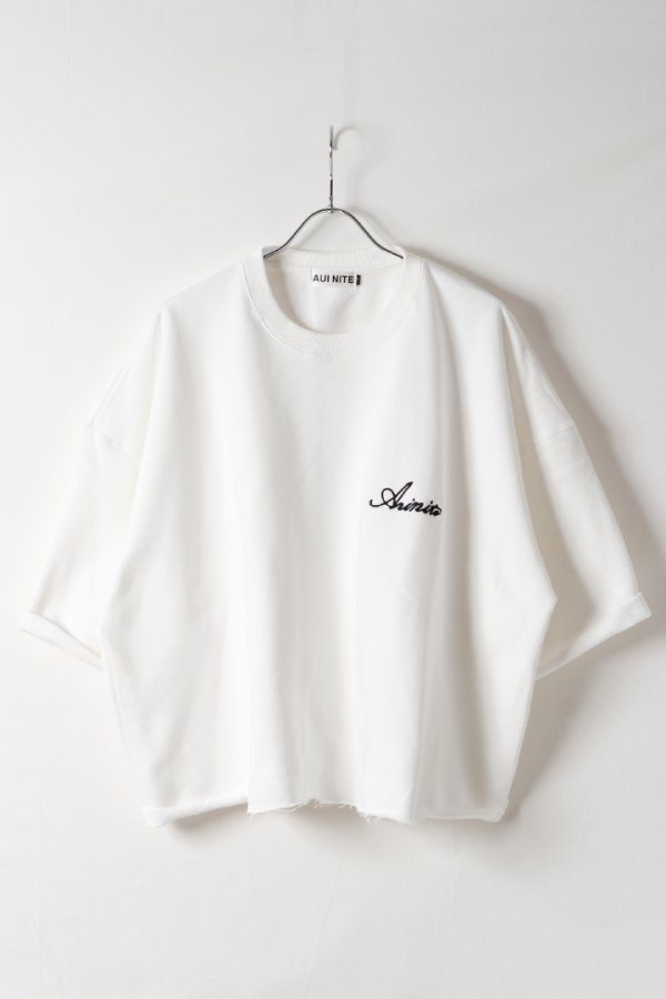 画像1: AUI NITE アウィナイト cutoff embroidery logo sweat{-BFS} (1)