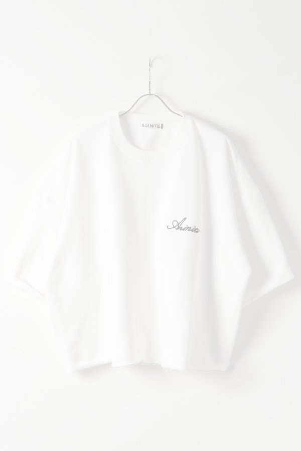 画像1:   AUI NITE アウィナイト cutoff embroidery logo sweat{-BFS} (1)