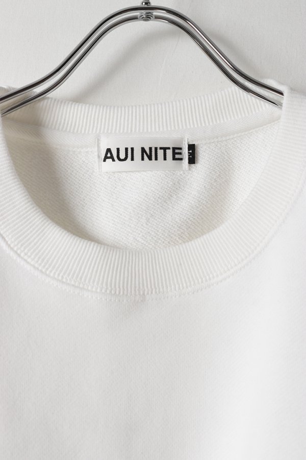 画像2: AUI NITE アウィナイト cutoff embroidery logo sweat{-BFS} (2)