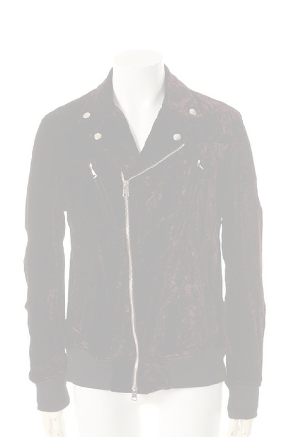 画像1:   DIET BUTCHER SLIM SKIN ダイエットブッチャー スリムスキン Crash velvet biker blouson{-AFA} (1)