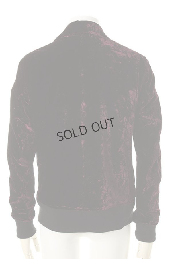 画像2: {SOLD}DIET BUTCHER SLIM SKIN ダイエットブッチャー スリムスキン Crash velvet biker blouson{-AFA} (2)