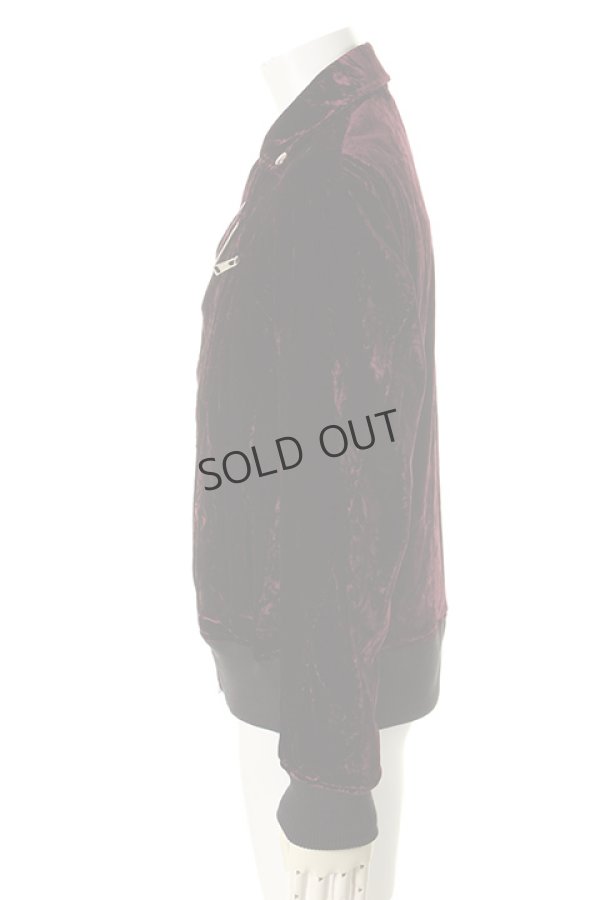 画像3: {SOLD}DIET BUTCHER SLIM SKIN ダイエットブッチャー スリムスキン Crash velvet biker blouson{-AFA} (3)