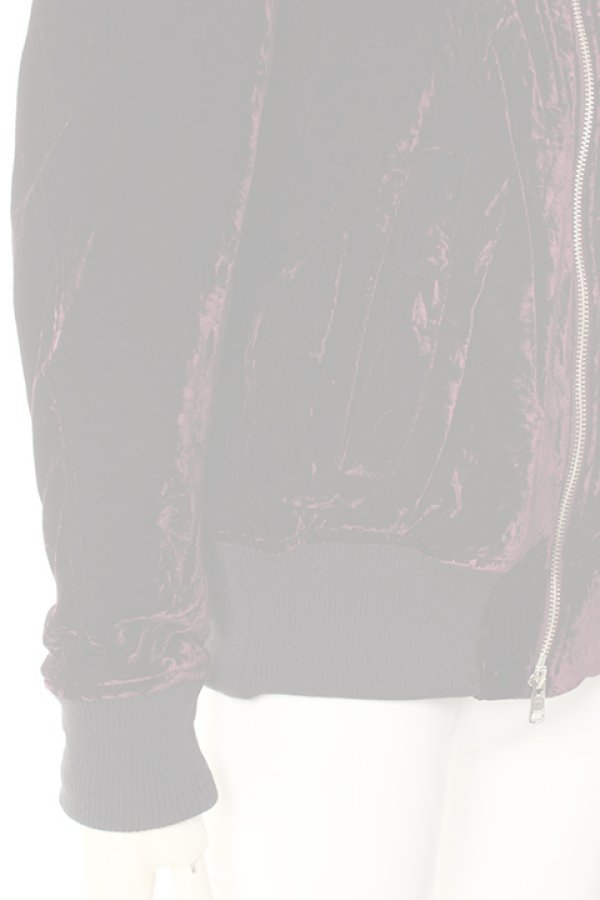 画像5:   DIET BUTCHER SLIM SKIN ダイエットブッチャー スリムスキン Crash velvet biker blouson{-AFA} (5)