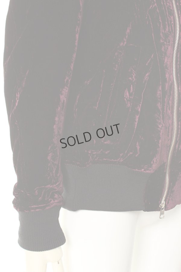 画像5: {SOLD}DIET BUTCHER SLIM SKIN ダイエットブッチャー スリムスキン Crash velvet biker blouson{-AFA} (5)