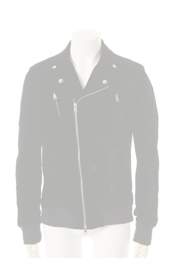 画像1:  {SOLD} DIET BUTCHER SLIM SKIN ダイエットブッチャー スリムスキン Crash velvet biker blouson{-AFA} (1)