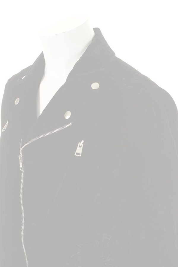 画像4:  {SOLD} DIET BUTCHER SLIM SKIN ダイエットブッチャー スリムスキン Crash velvet biker blouson{-AFA} (4)