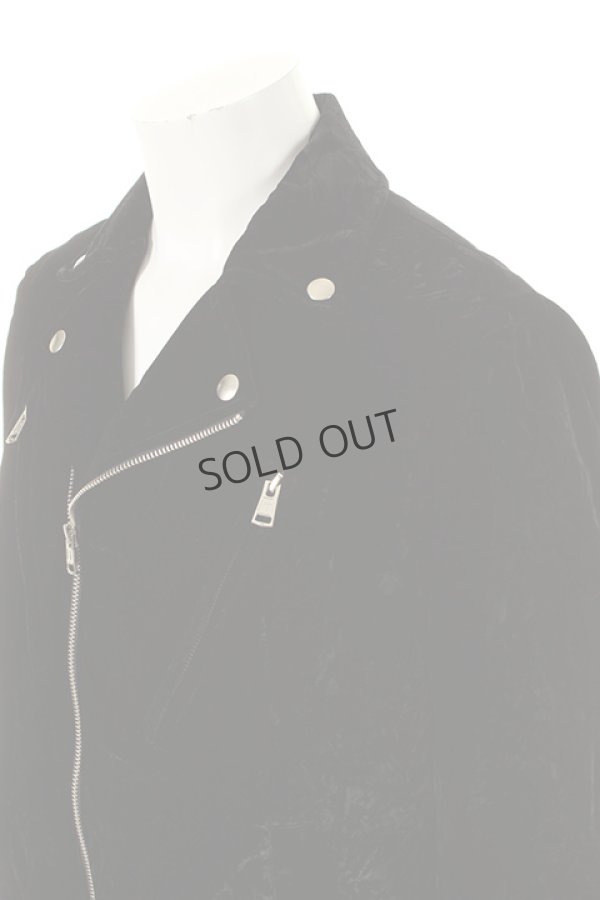 画像4: {SOLD}DIET BUTCHER SLIM SKIN ダイエットブッチャー スリムスキン Crash velvet biker blouson{-AFA} (4)