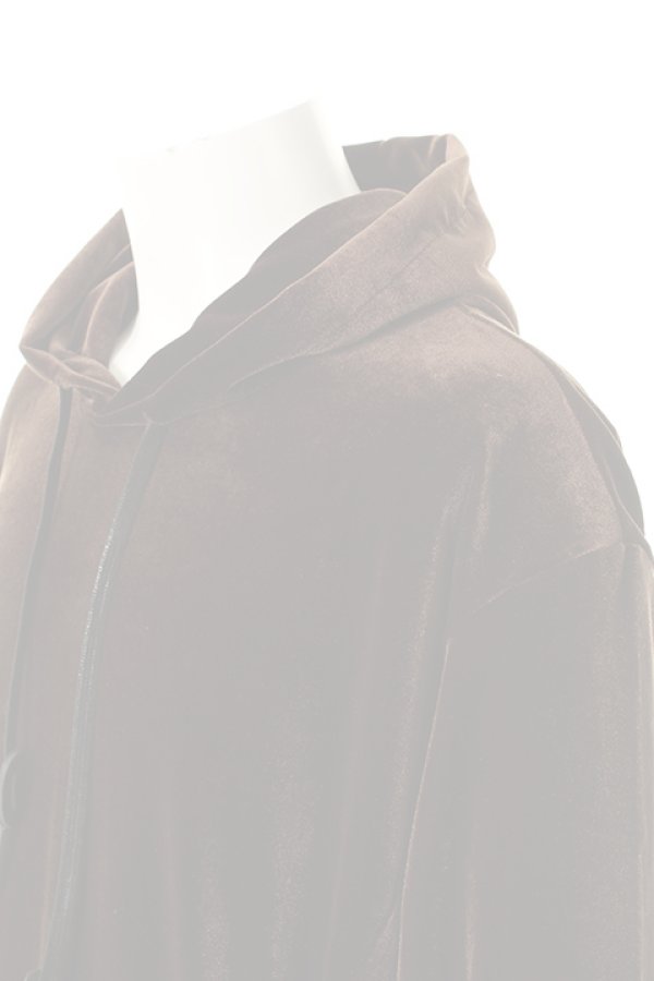 画像4:  {SOLD} DIET BUTCHER SLIM SKIN ダイエットブッチャー スリムスキン Velor hooded sweat shirt{-AFA} (4)